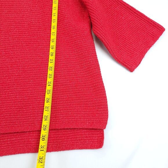 Old Navy Chunky Hooded Tunic Sweater Pull Over Women XL Red Long Sleeve - Picture 9 of 13
